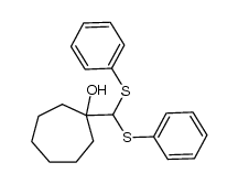 1-(bis(phenylthio)methyl)cycloheptanol Structure