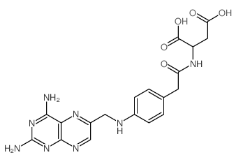 2-[[2-[4-[(2,4-diaminopteridin-6-yl)methylamino]phenyl]acetyl]amino]butanedioic acid结构式