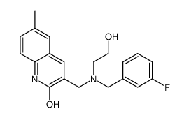 2(1H)-Quinolinone,3-[[[(3-fluorophenyl)methyl](2-hydroxyethyl)amino]methyl]-6-methyl-(9CI) picture