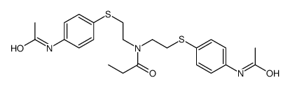 N,N-bis[2-(4-acetamidophenyl)sulfanylethyl]propanamide结构式