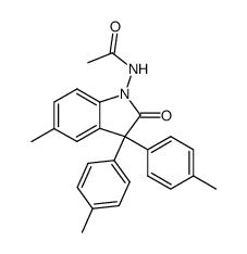 1-acetylamino-5-methyl-3,3-di-p-tolyl-1,3-dihydro-indol-2-one结构式