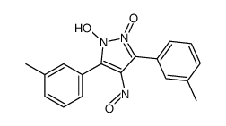 1-hydroxy-3,5-bis(3-methylphenyl)-4-nitroso-2-oxidopyrazol-2-ium Structure