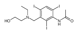 N-(3-{[Ethyl-(2-hydroxy-ethyl)-amino]-methyl}-2,4,6-triiodo-phenyl)-acetamide结构式