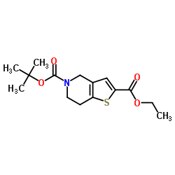 ETHYL 5-BOC-4,5,6,7-TETRAHYDROTHIENO[3,2-C]PYRIDINE-2-CARBOXYLATE Structure