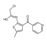 2-chloro-N-[5-methyl-3-(pyridine-3-carbonyl)thiophen-2-yl]acetamide Structure