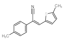 2-(4-methylphenyl)-3-(5-methylthiophen-2-yl)prop-2-enenitrile结构式