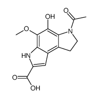 6-acetyl-5-hydroxy-4-methoxy-7,8-dihydro-3H-pyrrolo[3,2-e]indole-2-carboxylic acid Structure