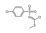 N-(4-chlorophenyl)sulfonyl-1-methylsulfanylmethanimidoyl chloride结构式