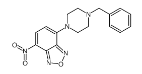 7-(4-benzylpiperazin-1-yl)-4-nitro-2,1,3-benzoxadiazole结构式