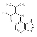 3-methyl-2-(7H-purin-6-ylamino)butanoic acid结构式