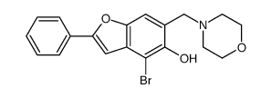 4-bromo-6-(morpholin-4-ylmethyl)-2-phenyl-1-benzofuran-5-ol结构式