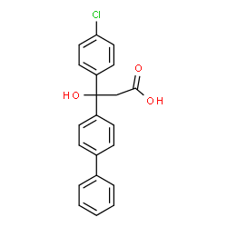 Hydracrylic acid, 3-(4-biphenylyl)-3-(p-chlorophenyl)-, (+)-结构式