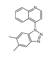 4-(5,6-dimethyl-1H-benzo[d][1,2,3]triazol-1-yl)quinoline Structure