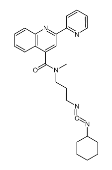 N-(3-(((cyclohexylimino)methylene)amino)propyl)-N-methyl-2-(pyridin-2-yl)quinoline-4-carboxamide Structure