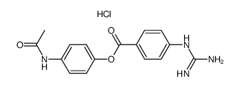 4'-ACETAMIDOPHENYL 4-GUANIDINOBENZOATE HYDROCHLORIDE Structure