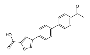 4-[4-(4-acetylphenyl)phenyl]thiophene-2-carboxylic acid结构式