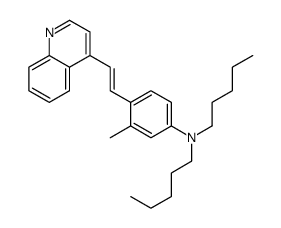 3-methyl-N,N-dipentyl-4-(2-quinolin-4-ylethenyl)aniline Structure