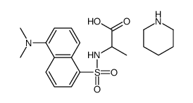 2-[[5-(dimethylamino)naphthalen-1-yl]sulfonylamino]propanoic acid,piperidine结构式