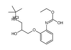 [3-[2-(ethoxycarbonylamino)phenoxy]-2-hydroxy-propyl]-tert-butyl-azani um chloride结构式