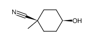 cis-4-hydroxy-1-methyl-cyclohexanecarbonitrile结构式