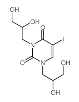 2,4(1H,3H)-Pyrimidinedione,1,3-bis(2,3-dihydroxypropyl)-5-iodo-结构式