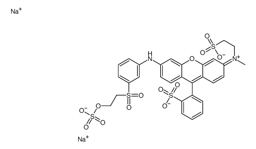 dihydrogen 3-[methyl(2-sulphonatoethyl)amino]-6-[[3-[[2-(sulphonatooxy)ethyl]sulphonyl]phenyl]amino]-9-(2-sulphonatophenyl)xanthylium , sodium salt结构式