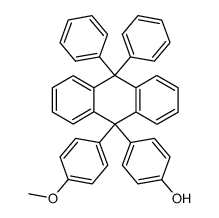 10.10-Diphenyl-9-(4-hydroxy-phenyl)-9-(4-methoxy-phenyl)-9.10-dihydro-anthracen结构式