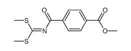 N-(Bis-methylsulfanyl-methylene)-terephthalamic acid methyl ester Structure