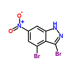 3,4-Dibromo-6-nitro-1H-indazole structure