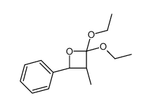 (3S,4R)-2,2-diethoxy-3-methyl-4-phenyloxetane Structure