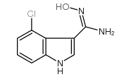 n-hydroxy-4-chloro-1h-indole-3-carboxamidine structure