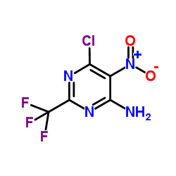 6-Chloro-5-nitro-2-(trifluoromethyl)-4-pyrimidinamine Structure