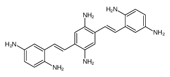 2,5-bis[2-(2,5-diaminophenyl)ethenyl]benzene-1,4-diamine结构式