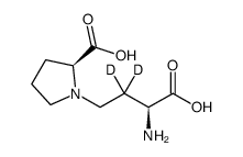 ((S)-3-Amino-3-carboxypropyl-2,2-d2)-L-proline Structure