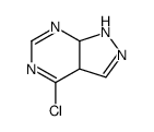 4-chloro-3a,7a-dihydro-1H-pyrazolo[3,4-d]pyrimidine结构式