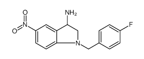 1H-Indol-3-amine, 1-[(4-fluorophenyl)methyl]-2,3-dihydro-5-nitro Structure