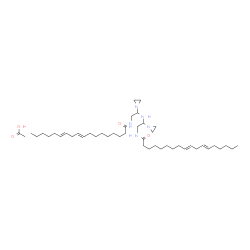 N,N'-[iminobis(ethyleneiminoethylene)]bis(octadeca-9,12-dienamide) monoacetate Structure