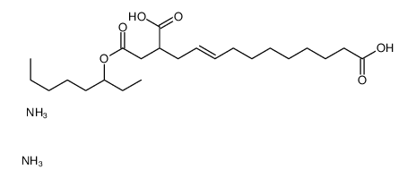 diammonium 3-octyl dodec-4-ene-1,2,12-tricarboxylate结构式