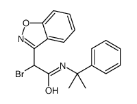 2-(1,2-benzoxazol-3-yl)-2-bromo-N-(2-phenylpropan-2-yl)acetamide Structure