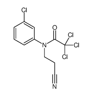 2,2,2-trichloro-N-(3-chlorophenyl)-N-(2-cyanoethyl)acetamide结构式