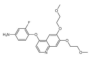 4-(6,7-bis(2-methoxyethoxy)quinolin-4-yloxy)-3-fluoroaniline结构式