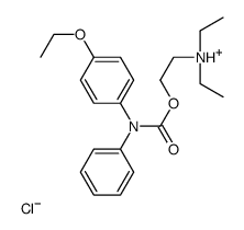 CARBANILIC ACID, p-ETHOXY-N-PHENYL-, 2-DIETHYLAMINOETHYL ESTER, MONOHY DROCHLORID structure