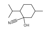 1-hydroxy-2-isopropyl-5-methyl-cyclohexanecarbonitrile结构式