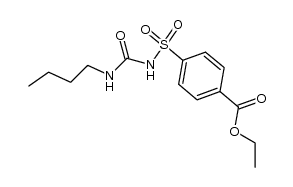 4-(butylcarbamoyl-sulfamoyl)-benzoic acid ethyl ester结构式