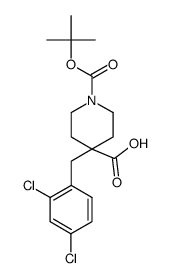 4-(2,4-dichlorobenzyl)piperidine-1,4-dicarboxylic acid mono-tert-butyl ester结构式