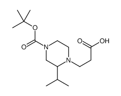 3-[4-[(2-methylpropan-2-yl)oxycarbonyl]-2-propan-2-ylpiperazin-1-yl]propanoic acid结构式