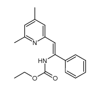 dimethyl-4,6 (ethoxycarbonylamino-2 phenyl-2 vinyl)-2 pyridine结构式