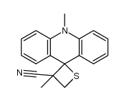 3',10-dimethyl-10H-spiro[acridine-9,2'-thietane]-3'-carbonitrile结构式