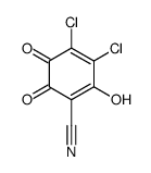 3,4-dichloro-2-hydroxy-5,6-dioxocyclohexa-1,3-diene-1-carbonitrile结构式