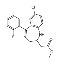 methyl 2-[7-chloro-5-(2-fluorophenyl)-2,3-dihydro-1H-1,4-benzodiazepin-2-yl]acetate Structure